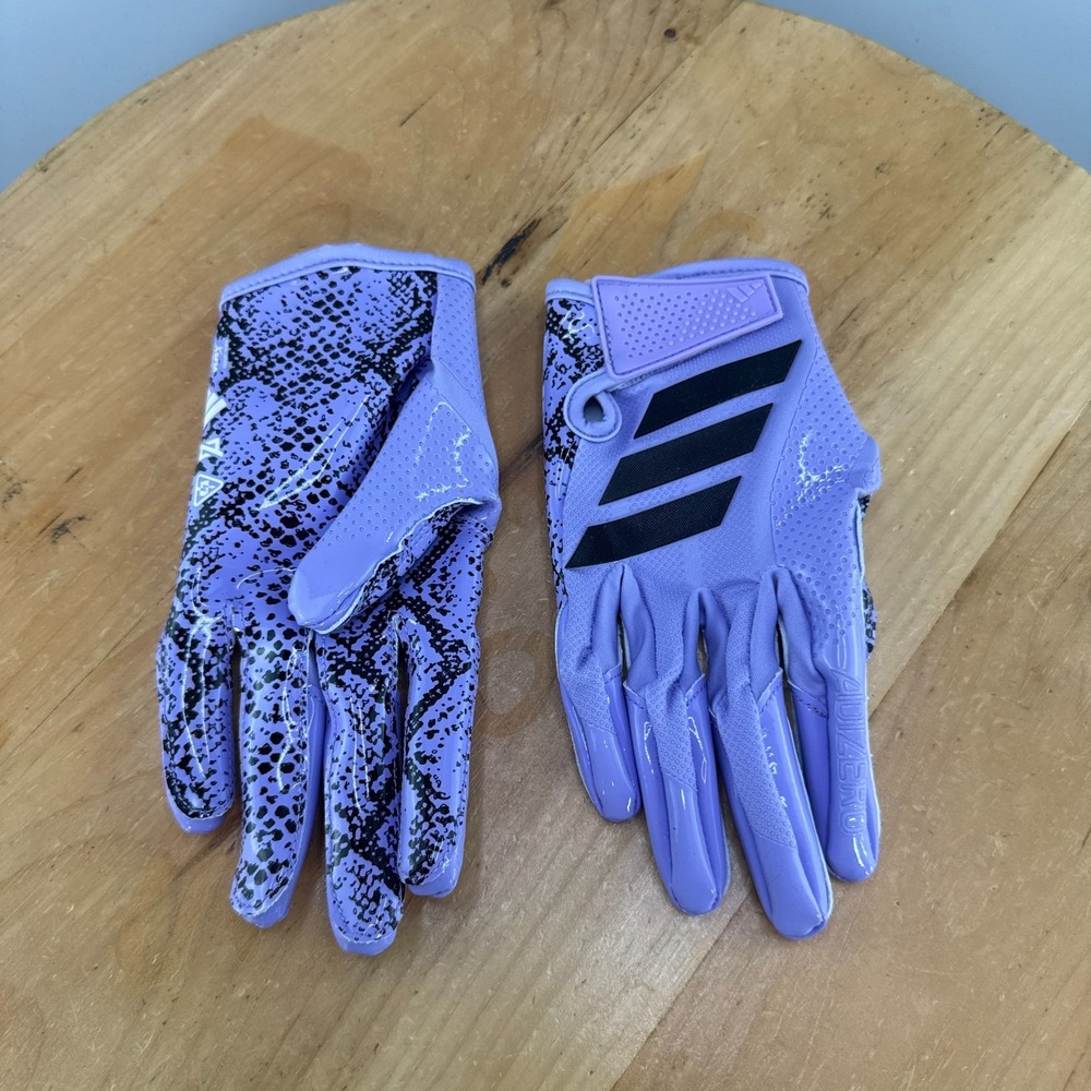 Size M - adidas Adizero 15 Electric Exotic Speed Receiver Football Gloves Purple